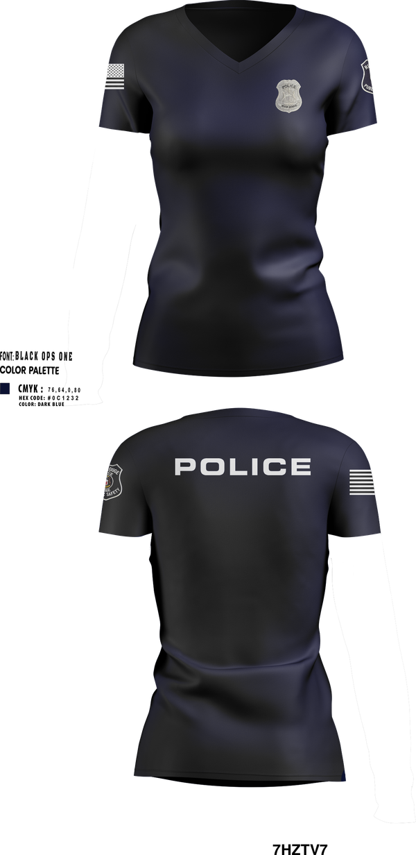 Womens Short Sleeve Vneck Shirt, RRPD, Police, Teamtime, Team time, sublimation, custom sports apparel, team uniforms, spirit wear, spiritwear, sports uniforms, custom shirts, team store, custom team store, fundraiser sports, apparel fundraiser