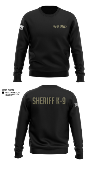 Crew Neck Sweatshirt, Williamson County K-9 Unit, Police, Teamtime, Team time, sublimation, custom sports apparel, team uniforms, spirit wear, spiritwear, sports uniforms, custom shirts, team store, custom team store, fundraiser sports, apparel fundraiser