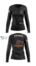 Bohemia fire department 87971345 Women's Long Sleeve V-neck Shirt - 100