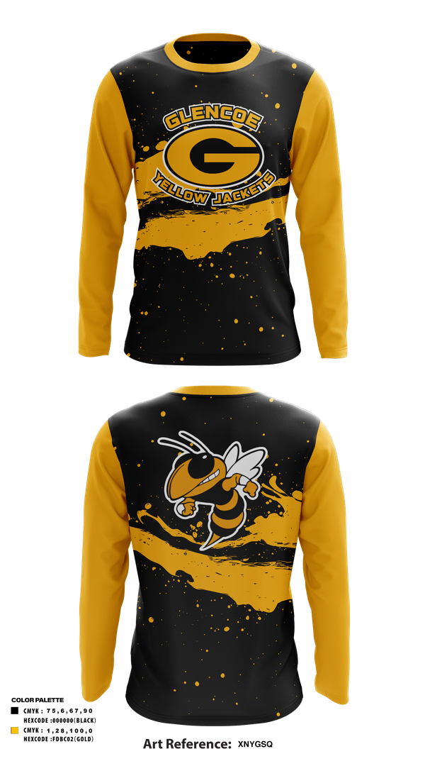 Long Sleeve Performance Shirt, Glencoe yellow jackets, , Teamtime, Team time, sublimation, custom sports apparel, team uniforms, spirit wear, spiritwear, sports uniforms, custom shirts, team store, custom team store, fundraiser sports, apparel fundraiser