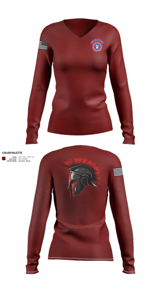 Womens Long Sleeve Vneck Shirt, , Army, Teamtime, Team time, sublimation, custom sports apparel, team uniforms, spirit wear, spiritwear, sports uniforms, custom shirts, team store, custom team store, fundraiser sports, apparel fundraiser