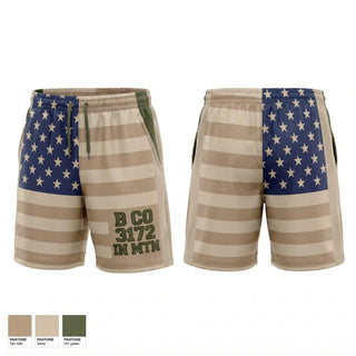 Athletic Shorts With Pockets, B CO 3-172 IN (MTN), National Guard, Teamtime, Team time, sublimation, custom sports apparel, team uniforms, spirit wear, spiritwear, sports uniforms, custom shirts, team store, custom team store, fundraiser sports, apparel fundraiser