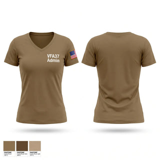 Womens Short Sleeve Vneck Shirt, VFA-37 Admin, Navy, Teamtime, Team time, sublimation, custom sports apparel, team uniforms, spirit wear, spiritwear, sports uniforms, custom shirts, team store, custom team store, fundraiser sports, apparel fundraiser