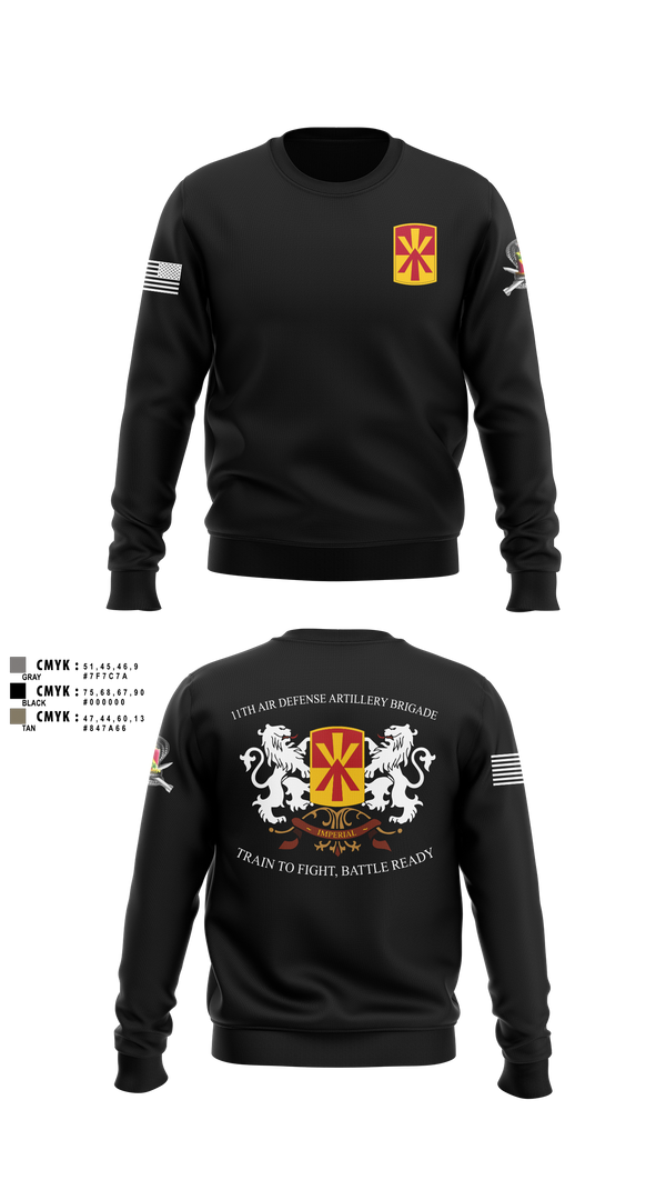 Crew Neck Sweatshirt, Bravo 1-43 ADA, Army, Teamtime, Team time, sublimation, custom sports apparel, team uniforms, spirit wear, spiritwear, sports uniforms, custom shirts, team store, custom team store, fundraiser sports, apparel fundraiser