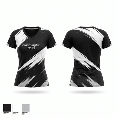 Bloomington Bolts Women's Short Sleeve V-neck Shirt - 1