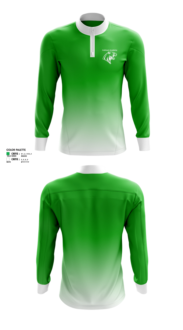 Quarter Zip Jacket, Calhoun Academy, Women's Basketball, Teamtime, Team time, sublimation, custom sports apparel, team uniforms, spirit wear, spiritwear, sports uniforms, custom shirts, team store, custom team store, fundraiser sports, apparel fundraiser