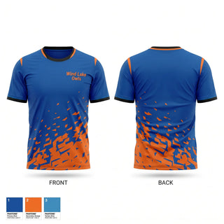 Short Sleeve Performance Shirt, Wind Lake Owls, Baseball, Teamtime, Team time, sublimation, custom sports apparel, team uniforms, spirit wear, spiritwear, sports uniforms, custom shirts, team store, custom team store, fundraiser sports, apparel fundraiser