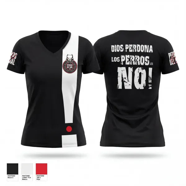 Womens Short Sleeve Vneck Shirt, PERROS DEL MAL FC, Men's Soccer, Teamtime, Team time, sublimation, custom sports apparel, team uniforms, spirit wear, spiritwear, sports uniforms, custom shirts, team store, custom team store, fundraiser sports, apparel fundraiser
