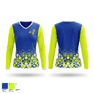 Womens Long Sleeve Vneck Shirt, Billings Boltz, Softball, Teamtime, Team time, sublimation, custom sports apparel, team uniforms, spirit wear, spiritwear, sports uniforms, custom shirts, team store, custom team store, fundraiser sports, apparel fundraiser