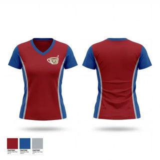 Womens Short Sleeve Vneck Shirt, East Valley Bulls, Men's Lacrosse, Teamtime, Team time, sublimation, custom sports apparel, team uniforms, spirit wear, spiritwear, sports uniforms, custom shirts, team store, custom team store, fundraiser sports, apparel fundraiser