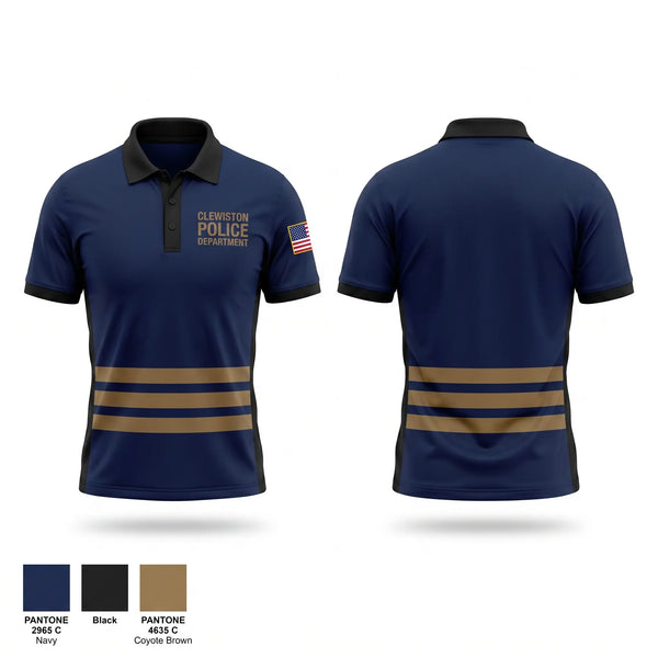 Short Sleeve Performance Polo, Clewiston Police Department, Police, Teamtime, Team time, sublimation, custom sports apparel, team uniforms, spirit wear, spiritwear, sports uniforms, custom shirts, team store, custom team store, fundraiser sports, apparel fundraiser