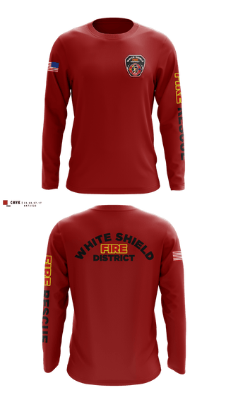 Long Sleeve Performance Shirt, White Shield Fire Department, Fire Department, Teamtime, Team time, sublimation, custom sports apparel, team uniforms, spirit wear, spiritwear, sports uniforms, custom shirts, team store, custom team store, fundraiser sports, apparel fundraiser