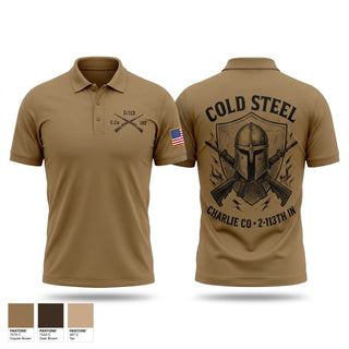 Short Sleeve Performance Polo, Charlie Company 2/113th INF, Army, Teamtime, Team time, sublimation, custom sports apparel, team uniforms, spirit wear, spiritwear, sports uniforms, custom shirts, team store, custom team store, fundraiser sports, apparel fundraiser