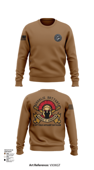 Crew Neck Sweatshirt, Charlie Battery 2-114th FA, , Teamtime, Team time, sublimation, custom sports apparel, team uniforms, spirit wear, spiritwear, sports uniforms, custom shirts, team store, custom team store, fundraiser sports, apparel fundraiser