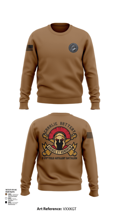 Charlie Battery 2-114th FA 47332730 Crew Neck Sweatshirt - 101