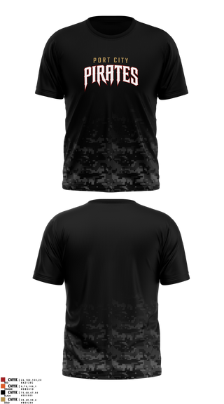 Short Sleeve Performance Shirt, Port City Pirates, Baseball, Teamtime, Team time, sublimation, custom sports apparel, team uniforms, spirit wear, spiritwear, sports uniforms, custom shirts, team store, custom team store, fundraiser sports, apparel fundraiser