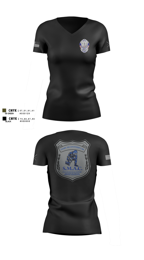 LEO Support Foundation Women's Short Sleeve V-neck Shirt - 105