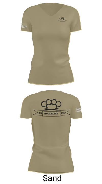 2nd Calvary Regiment 94489933 Women's Short Sleeve V-neck Shirt - 88