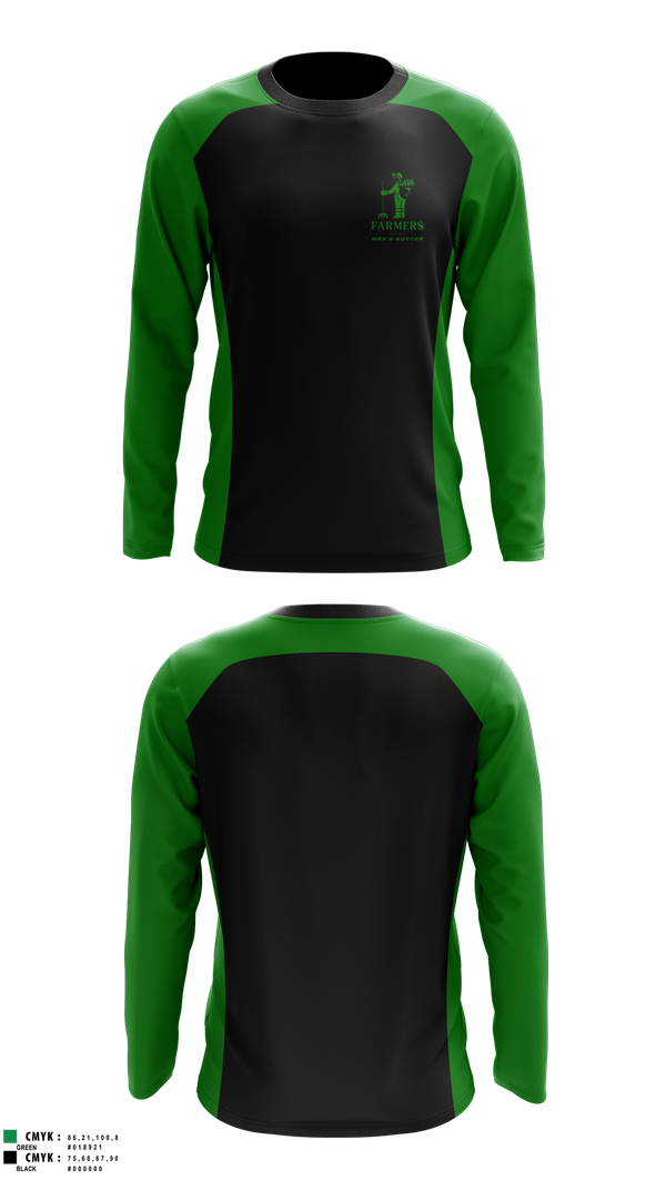Long Sleeve Performance Shirt, Farmers FC, Men's Soccer, Teamtime, Team time, sublimation, custom sports apparel, team uniforms, spirit wear, spiritwear, sports uniforms, custom shirts, team store, custom team store, fundraiser sports, apparel fundraiser