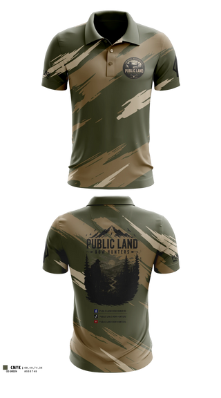 Short Sleeve Performance Polo, Public Land Bow Hunters, , Teamtime, Team time, sublimation, custom sports apparel, team uniforms, spirit wear, spiritwear, sports uniforms, custom shirts, team store, custom team store, fundraiser sports, apparel fundraiser