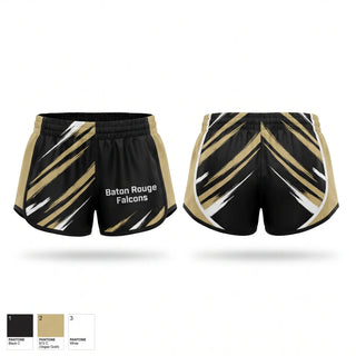 Womens Shorts, Baton Rouge Falcons, Women's Basketball, Teamtime, Team time, sublimation, custom sports apparel, team uniforms, spirit wear, spiritwear, sports uniforms, custom shirts, team store, custom team store, fundraiser sports, apparel fundraiser