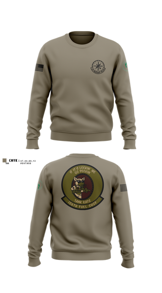 Crew Neck Sweatshirt, 106 Fuels Shop, National Guard, Teamtime, Team time, sublimation, custom sports apparel, team uniforms, spirit wear, spiritwear, sports uniforms, custom shirts, team store, custom team store, fundraiser sports, apparel fundraiser