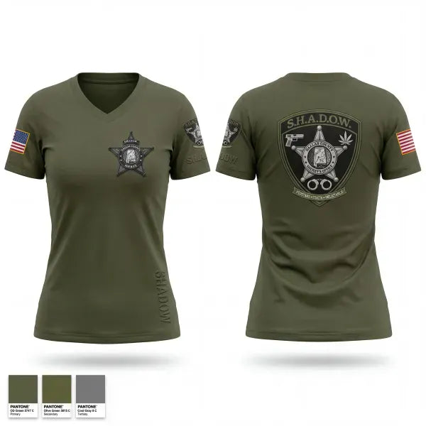 Womens Short Sleeve Vneck Shirt, SHADOW, Police, Teamtime, Team time, sublimation, custom sports apparel, team uniforms, spirit wear, spiritwear, sports uniforms, custom shirts, team store, custom team store, fundraiser sports, apparel fundraiser