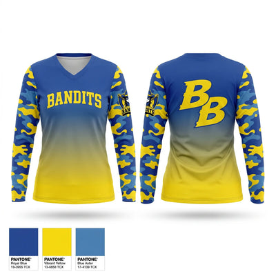 Breakaway Bandits Women's Long Sleeve V-neck Shirt - 1