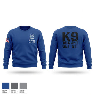 Crew Neck Sweatshirt, K-9 Unit, Police, Teamtime, Team time, sublimation, custom sports apparel, team uniforms, spirit wear, spiritwear, sports uniforms, custom shirts, team store, custom team store, fundraiser sports, apparel fundraiser