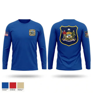 Long Sleeve Performance Shirt, Delaware State Fire Police, Police, Teamtime, Team time, sublimation, custom sports apparel, team uniforms, spirit wear, spiritwear, sports uniforms, custom shirts, team store, custom team store, fundraiser sports, apparel fundraiser