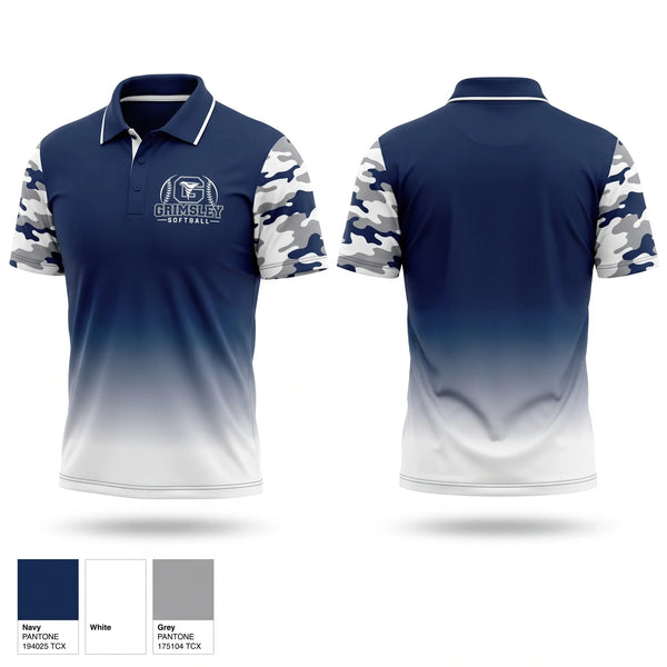 Short Sleeve Performance Polo, GRIMSLEY HIGH SCHOOL, Softball, Teamtime, Team time, sublimation, custom sports apparel, team uniforms, spirit wear, spiritwear, sports uniforms, custom shirts, team store, custom team store, fundraiser sports, apparel fundraiser