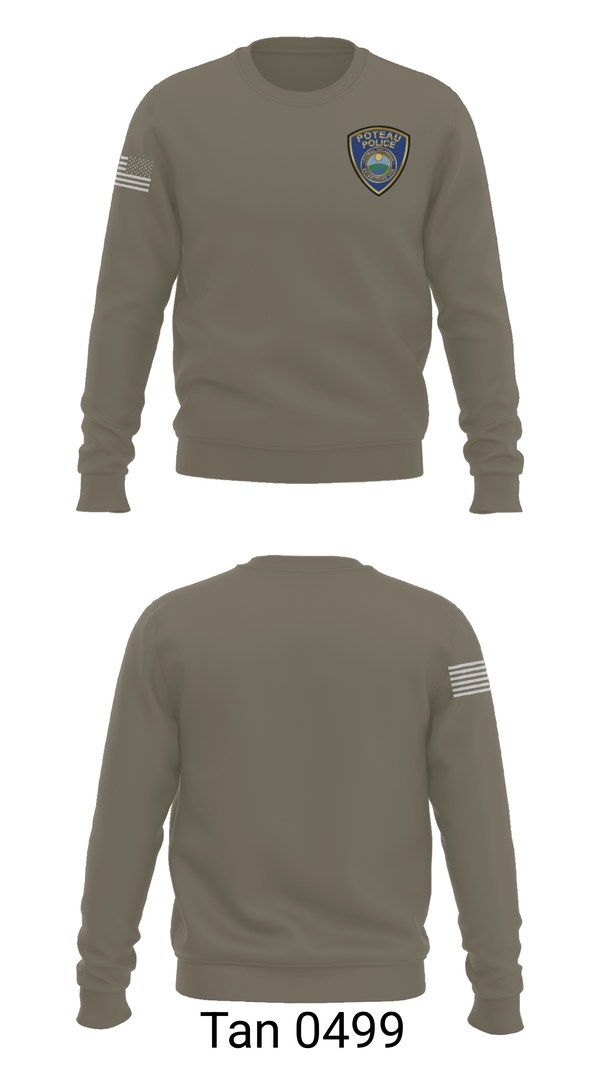 Crew Neck Sweatshirt, Poteau Police Department, Police, Teamtime, Team time, sublimation, custom sports apparel, team uniforms, spirit wear, spiritwear, sports uniforms, custom shirts, team store, custom team store, fundraiser sports, apparel fundraiser