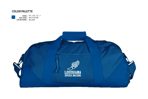 Duffle Bag, Louisiana Speed Racers, Track & Field, Teamtime, Team time, sublimation, custom sports apparel, team uniforms, spirit wear, spiritwear, sports uniforms, custom shirts, team store, custom team store, fundraiser sports, apparel fundraiser