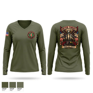Womens Long Sleeve Vneck Shirt, Hart County Fire Department- Station 4, Fire Department, Teamtime, Team time, sublimation, custom sports apparel, team uniforms, spirit wear, spiritwear, sports uniforms, custom shirts, team store, custom team store, fundraiser sports, apparel fundraiser
