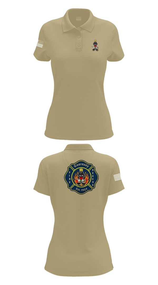 Womens Short Sleeve Performance Polo, Guernsey Fire & Rescue, , Teamtime, Team time, sublimation, custom sports apparel, team uniforms, spirit wear, spiritwear, sports uniforms, custom shirts, team store, custom team store, fundraiser sports, apparel fundraiser