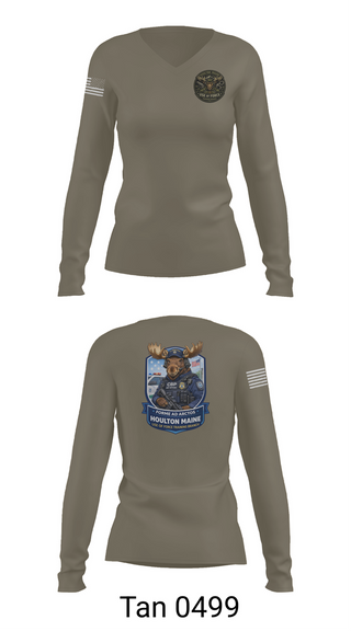 Womens Long Sleeve Vneck Shirt, CBP Houlton Maine Use Of Force Training Branch, Police, Teamtime, Team time, sublimation, custom sports apparel, team uniforms, spirit wear, spiritwear, sports uniforms, custom shirts, team store, custom team store, fundraiser sports, apparel fundraiser