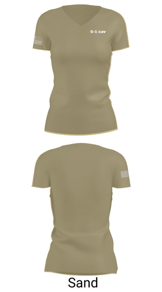 Womens Short Sleeve Vneck Shirt, 5-1 cav, Army, Teamtime, Team time, sublimation, custom sports apparel, team uniforms, spirit wear, spiritwear, sports uniforms, custom shirts, team store, custom team store, fundraiser sports, apparel fundraiser