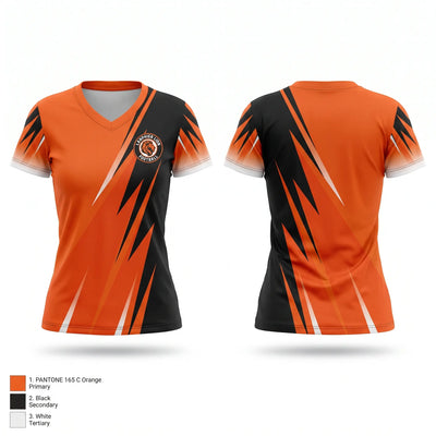 Lanphier Lions Women's Short Sleeve V-neck Shirt - 1