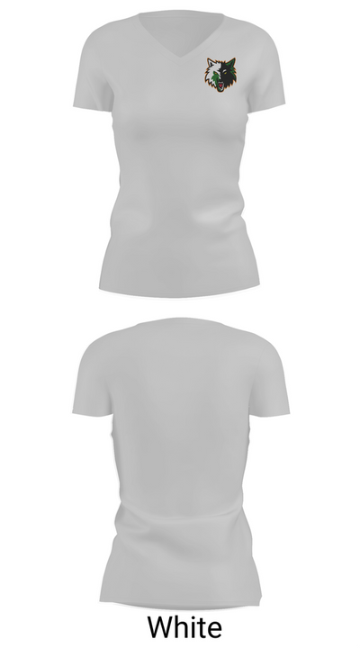 Morton-White Pass Timberwolves Women's Short Sleeve V-neck Shirt - 19