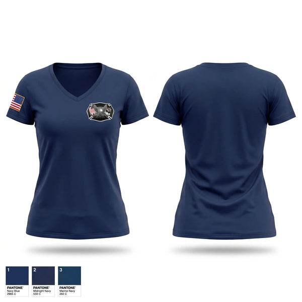 Womens Short Sleeve Vneck Shirt, wamsutter fire department, Fire Department, Teamtime, Team time, sublimation, custom sports apparel, team uniforms, spirit wear, spiritwear, sports uniforms, custom shirts, team store, custom team store, fundraiser sports, apparel fundraiser