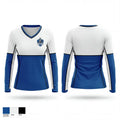 Thornton Trojans 23214290 Women's Long Sleeve V-neck Shirt - 2