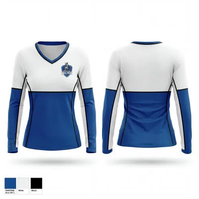 Thornton Trojans 23214290 Women's Long Sleeve V-neck Shirt - 2