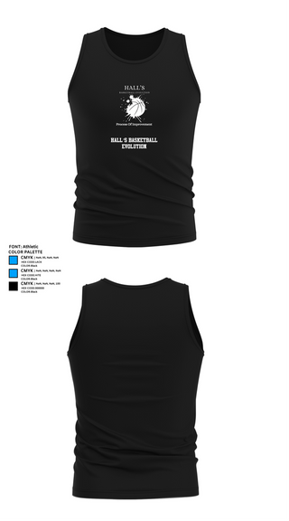 Tank Top, Hall’s Basketball Evolution, Men's Basketball, Teamtime, Team time, sublimation, custom sports apparel, team uniforms, spirit wear, spiritwear, sports uniforms, custom shirts, team store, custom team store, fundraiser sports, apparel fundraiser