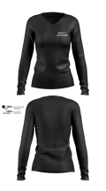 Delta Co. 1-3 Attack Battalion Women's Long Sleeve V-neck Shirt - 100