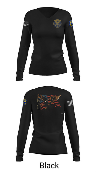 Womens Long Sleeve Vneck Shirt, Philadelphia Police, , Teamtime, Team time, sublimation, custom sports apparel, team uniforms, spirit wear, spiritwear, sports uniforms, custom shirts, team store, custom team store, fundraiser sports, apparel fundraiser
