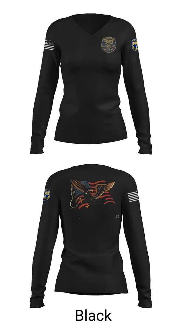 Womens Long Sleeve Vneck Shirt, Philadelphia Police, , Teamtime, Team time, sublimation, custom sports apparel, team uniforms, spirit wear, spiritwear, sports uniforms, custom shirts, team store, custom team store, fundraiser sports, apparel fundraiser