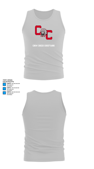 Tank Top, Crow Creek Chieftains, Cross Country, Teamtime, Team time, sublimation, custom sports apparel, team uniforms, spirit wear, spiritwear, sports uniforms, custom shirts, team store, custom team store, fundraiser sports, apparel fundraiser