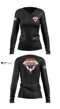 Navy Talent Acquisition Group Atlanta 76582579 Women's Long Sleeve V-neck Shirt - 100