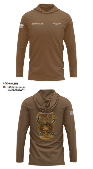 Long Sleeve Performance Shirt with hood, USS Illinois (SSN 786), , Teamtime, Team time, sublimation, custom sports apparel, team uniforms, spirit wear, spiritwear, sports uniforms, custom shirts, team store, custom team store, fundraiser sports, apparel fundraiser