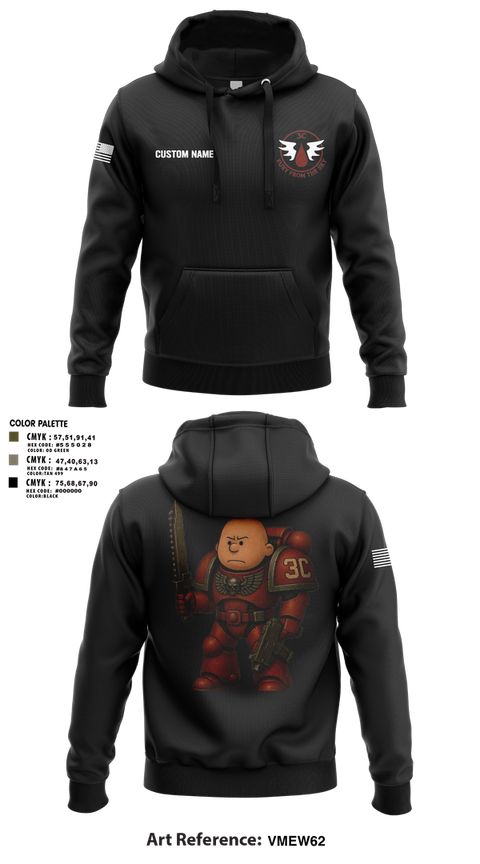 Hoodie, CCo, 1-508PIR (OG), Army, Teamtime, Team time, sublimation, custom sports apparel, team uniforms, spirit wear, spiritwear, sports uniforms, custom shirts, team store, custom team store, fundraiser sports, apparel fundraiser